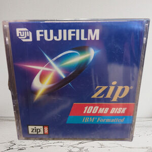 Fujifilm 100MB Sealed Zip Drive Disk IBM Formatted NEW Single Diskette